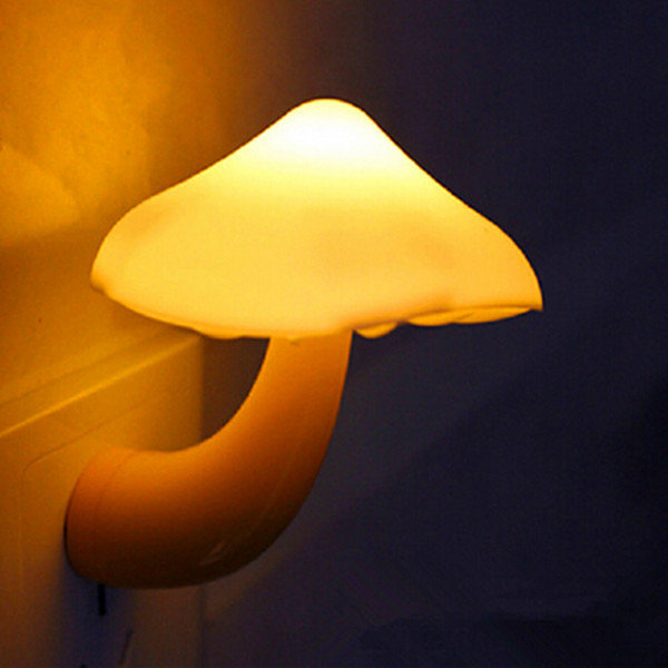 Mini Mushroom Wall Night Light Light Control Bedroom Lamp