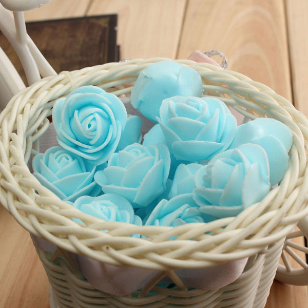 50pcs 2.5cm Artificial Roses PE Foam Rose Flower Wedding Party Home Decoration Valentine's day Fake Flowers