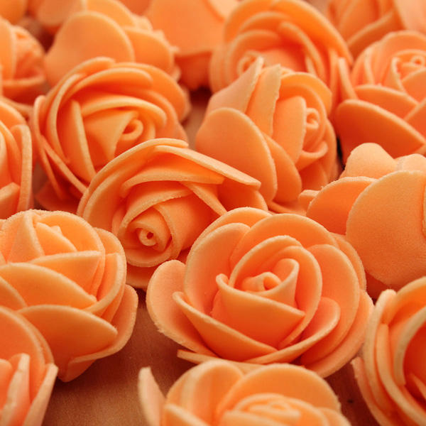 50pcs 2.5cm Artificial Roses PE Foam Rose Flower Wedding Party Home Decoration Valentine's day Fake Flowers