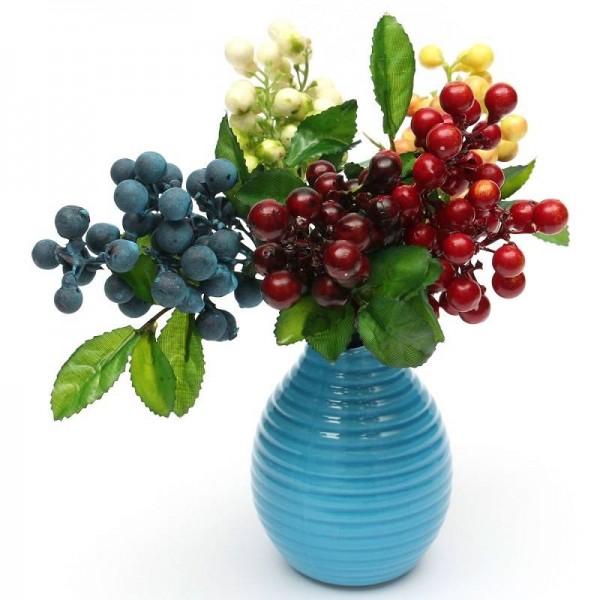 Artificial Floral Berry Flowers Leaf Simulation Flowers Home Table Craft Decoration