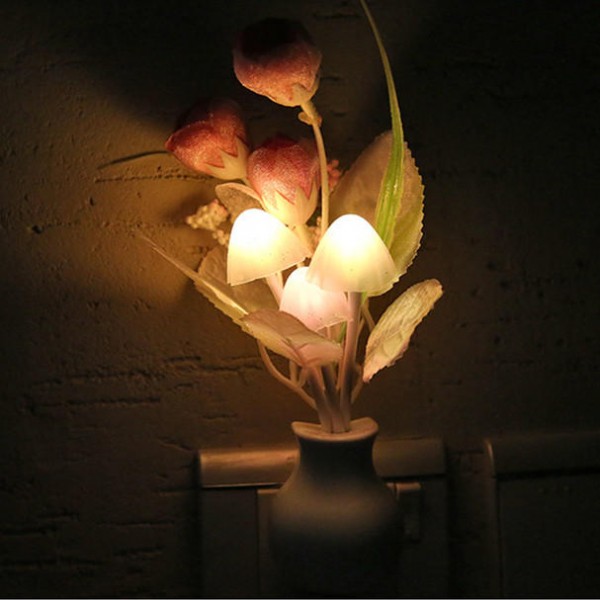 Tulip LED Dimming Night Light 7 Colors Changing Artificial Tulip Light Control Home Wall Decor