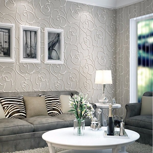 3D Multicolor Modern Flower Textured Wallpaper Simple Embossed Wallpaper