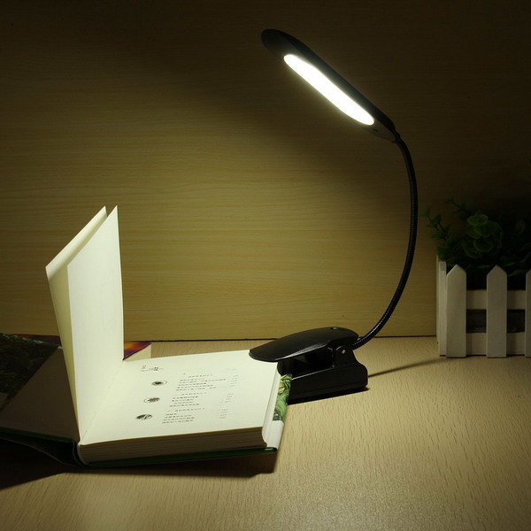 Rechargeable LED Adjustable Clip Lamp Light Eye Protection Flexible Night Light