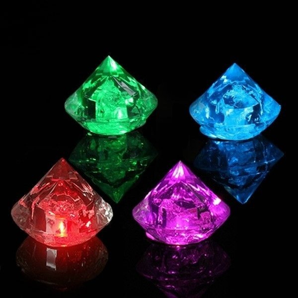 Multicolor Diamonds LED Luminous Ice Cube Flash Ice Christmas Party Wedding Decor Supplies