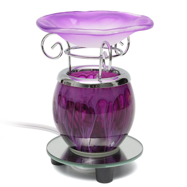 Purple Electric Scented Oil Warmer Lamp Wax With Bulb Burner Fragrance Lamp Diffuser