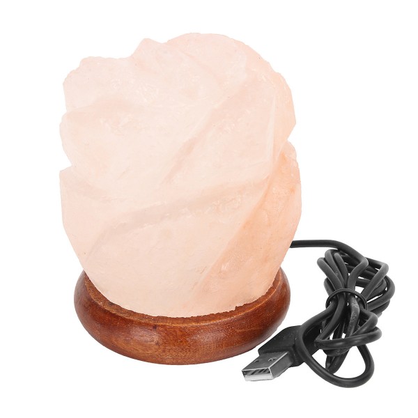 Himalayan Natural Crystal Rose Salt Lamps Bulb Night Light Ionic Purifier Gifts