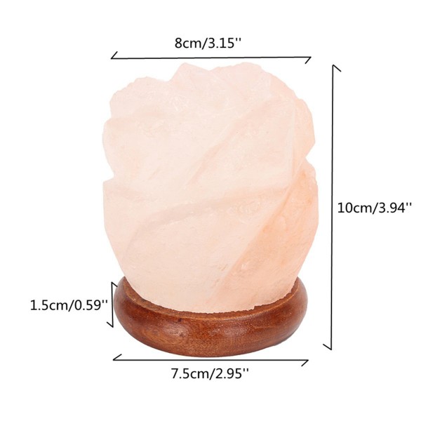 Himalayan Natural Crystal Rose Salt Lamps Bulb Night Light Ionic Purifier Gifts