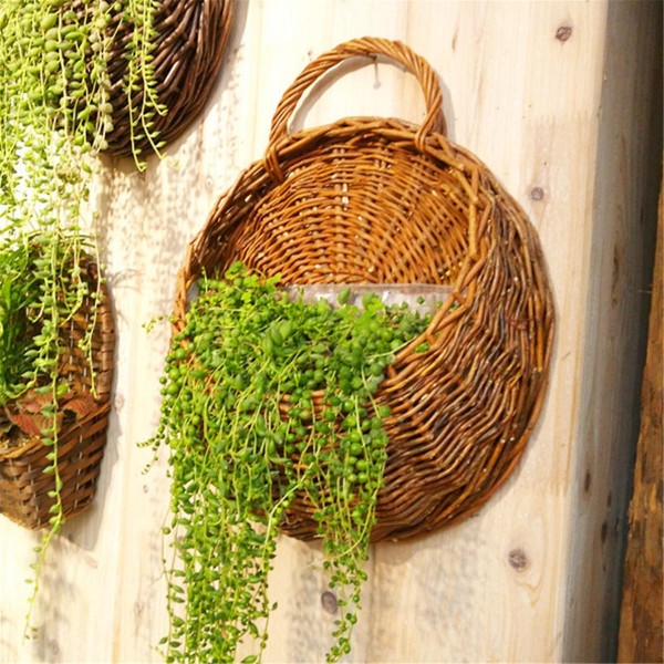 Flower Planter Wall Hanging Basket Ornamental Vases Garden Outdoor Indoor Holder Home Decoration