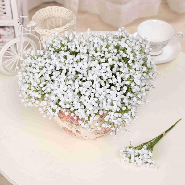 Single Branch Baby's Breath Artificial Flowers Fake Flower for Home Wedding Decoration Shooting Props