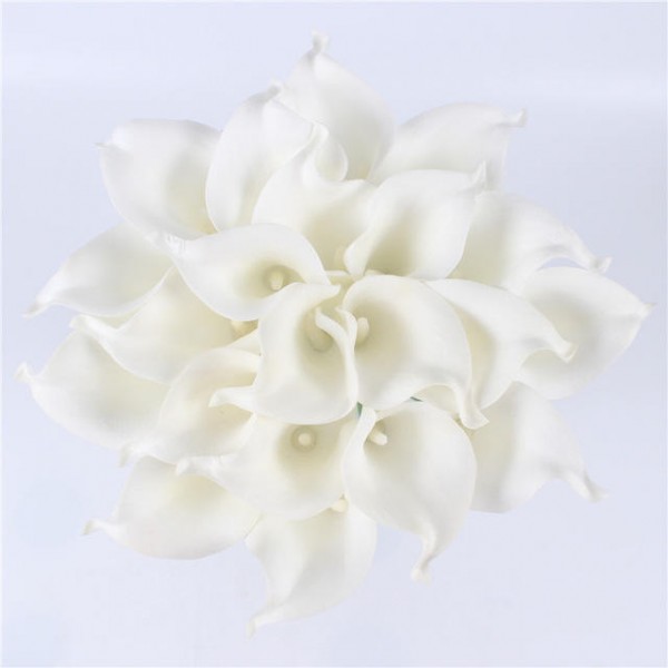 Natural Real Touch Flower Bouquet Calla Lily Wedding Decoration Fake Flower For Home Party Festival Decor 8 Colors Artificial Flowers