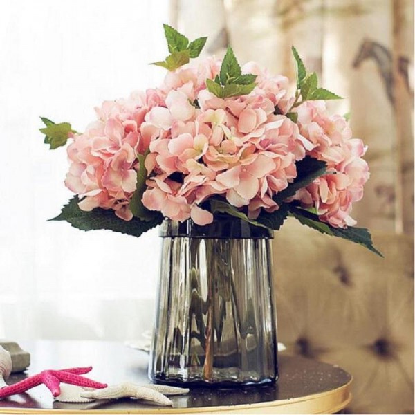 Artificial California Hydrangea Silk Flower for Wedding Party Festival Decorations Leading Way Silk Cloth Flowers High-grade Hydrangea Flower Silk Flower Household Adornment Bedroom Table Flowers