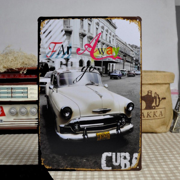 1pc 20 x 30 CM Vintage Cool Wall Decor Metal Painting Wall Hangings Retro Bars Cafe Home Decoration Wall Stickers