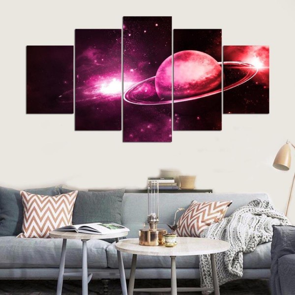 5  Cascade Red Planet Canvas Wall Painting Picture Home Decoration Without Frame Including Installat