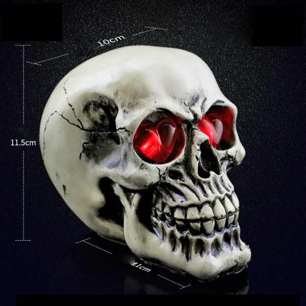 Halloween Human Prop Resin Skull LED Night Lights Decorative Novelty Pranksters Halloween Supplies