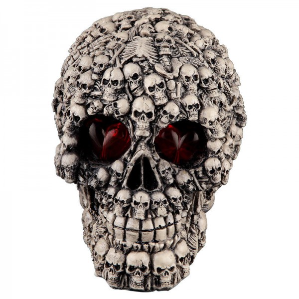 Halloween Human Prop Resin Skull LED Night Lights Decorative Novelty Pranksters Halloween Supplies