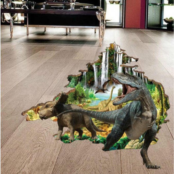 Miico 3D Creative PVC Wall Stickers Home Decor Mural Art Removable Dinosaur Wall Decals