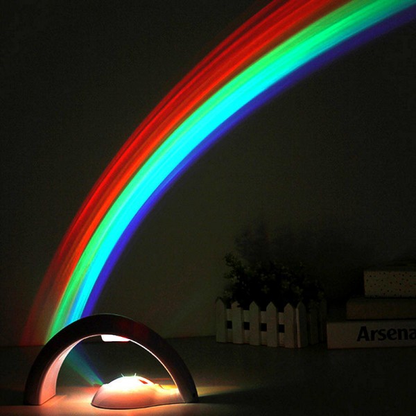 Amazing Colorful LED Rainbow Light Baby Kids Children Child Night Light Romantic Projector Lamp for Sleeping Bedroom Atmostphere Light