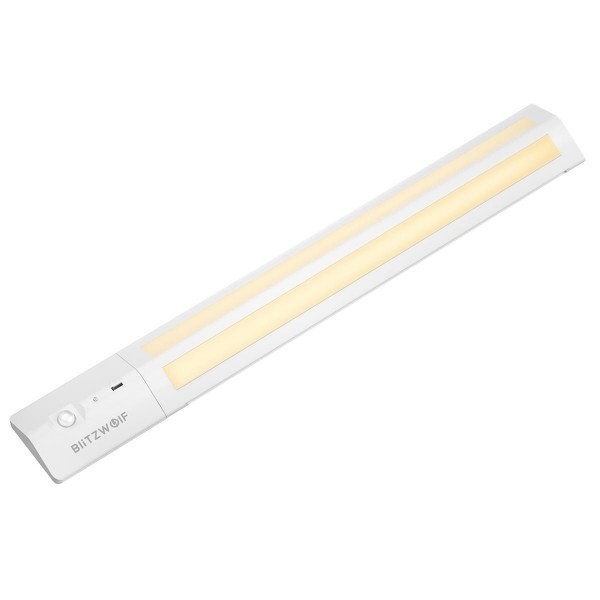 BW-LT8 PIR Light Motion Sensor LED Cabinet Light Removable Lithium Battery 3000K Color Temperature for Bathroom Bedroom Storage Room Stick-on Stairs Step Light Bar