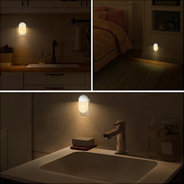 Bedroom 1W LED Wall Mounted Night Light Bedside Lamp 4 LED Lighting Bulb