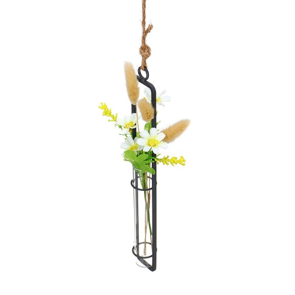 Hanging Tube Glass Flower Vase Planter Terrarium Container Hydroponic Pot Plant Vase Home Decoration