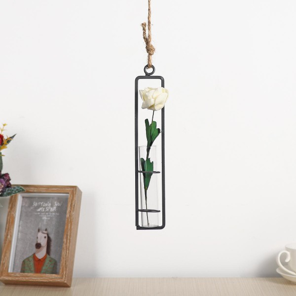 Hanging Tube Glass Flower Vase Planter Terrarium Container Hydroponic Pot Plant Vase Home Decoration